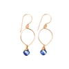 Kyanite earrings lotus loop v2 14kt rose gold-filled