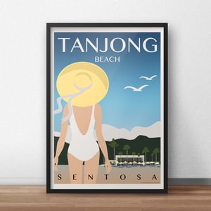 Image of Tanjong Beach Vintage-Style Travel Poster