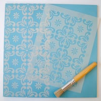 Image 1 of Fes Furniture Stencil for Furniture, Wall and Fabric Projects-Moroccan stencil-DIY 