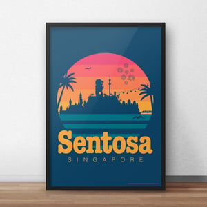 Image of Sentosa 80s-Style Travel Poster