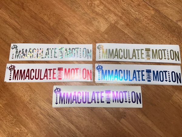 Image of 3"x10" Immaculate Motion Decals