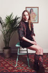 perth merino wool hand knit cardigan (shown in natural w/ fringe)