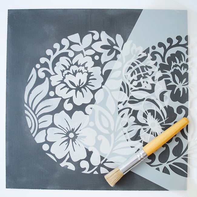 Indian Floral Wall Stencil