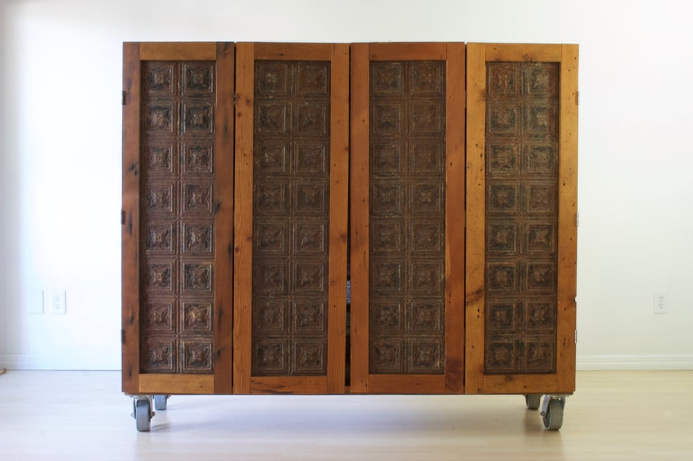 Image of Television Cabinet : Reclaimed Fir + Vintage Tin