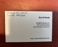 Image 2 of Ed Hardy Art Business Card - pink, Lance McLain signed
