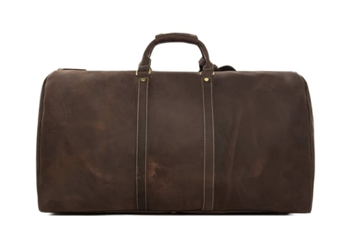Image of Handmade Extra Large Vintage Full Grain Leather Travel Bag, Duffle Bag, Holdall Luggage Bag 12027
