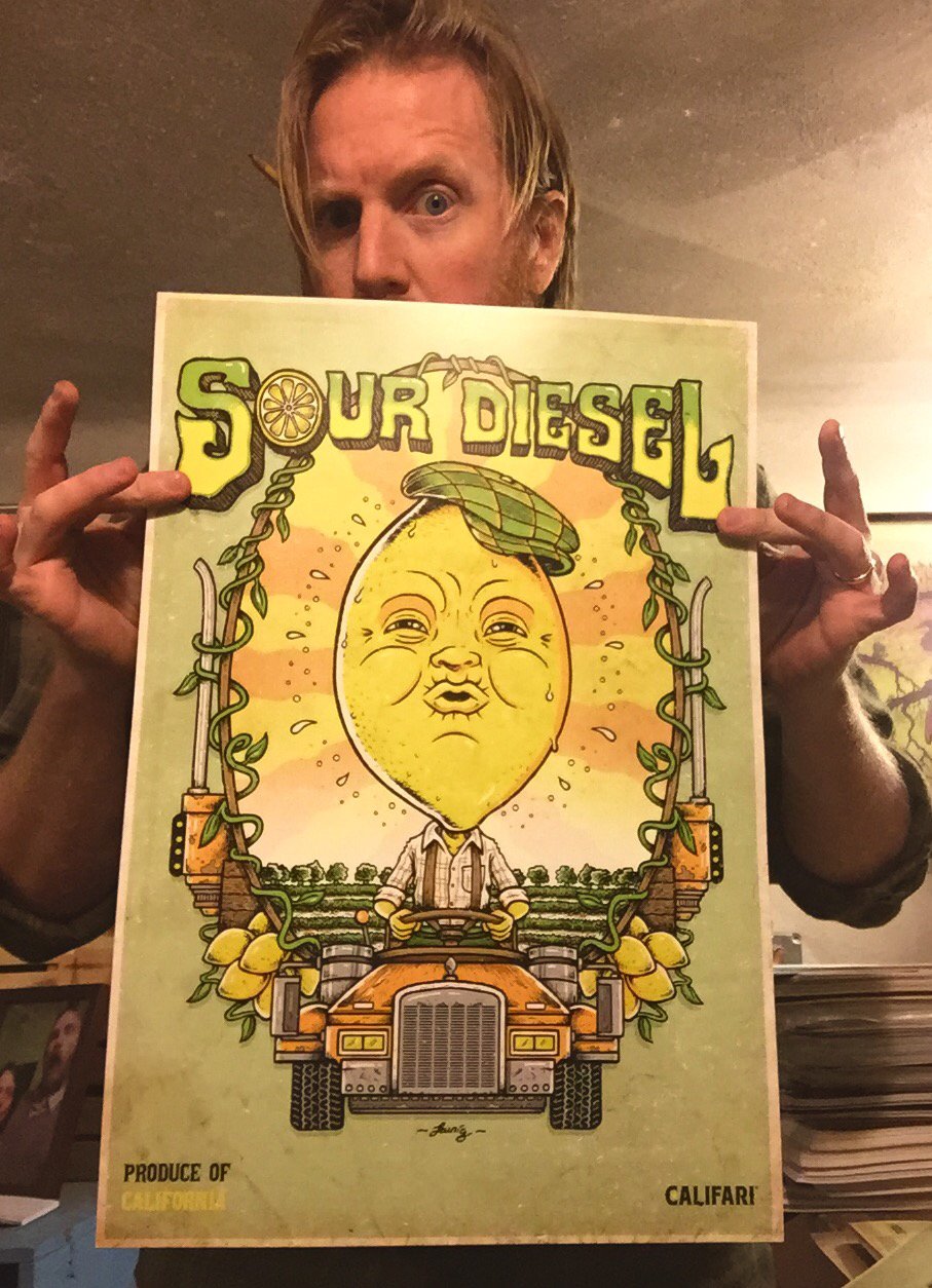 "SOUR DIESEL" - CaliFari print.. lithograph & screenprint