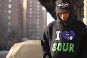 Image of i LOVE SOUR HOODIE (PURPLE/GREEN)