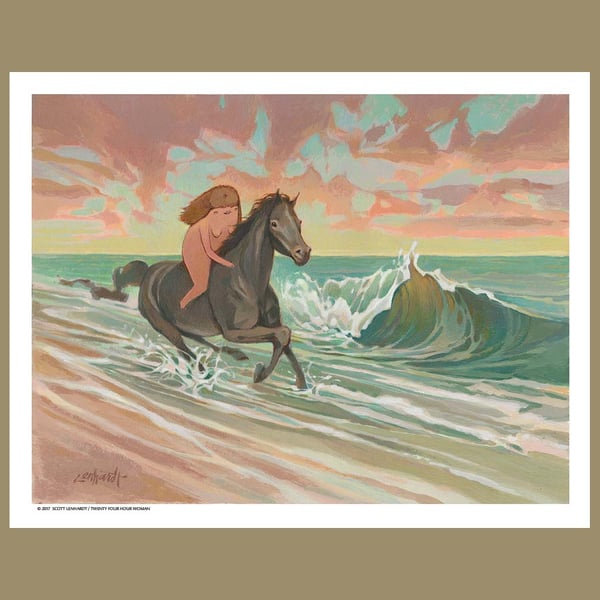 Image of Twenty Four Hour Woman Beach Horse Print