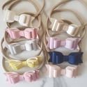 Gigi Double Loop Faux Leather Bow