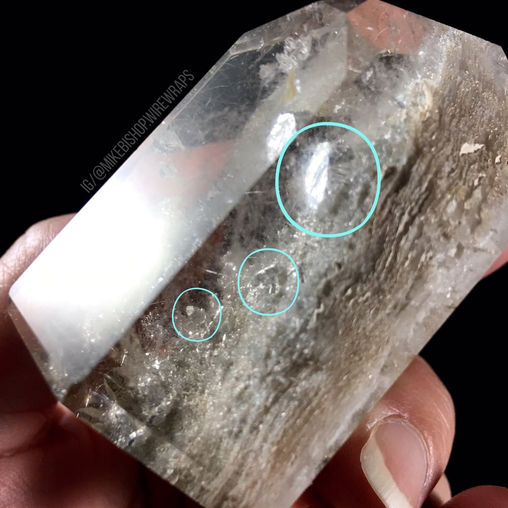 Image of Chlorite Inclusion Quartz w/Rutiles- Manifestation Crystal- DOW