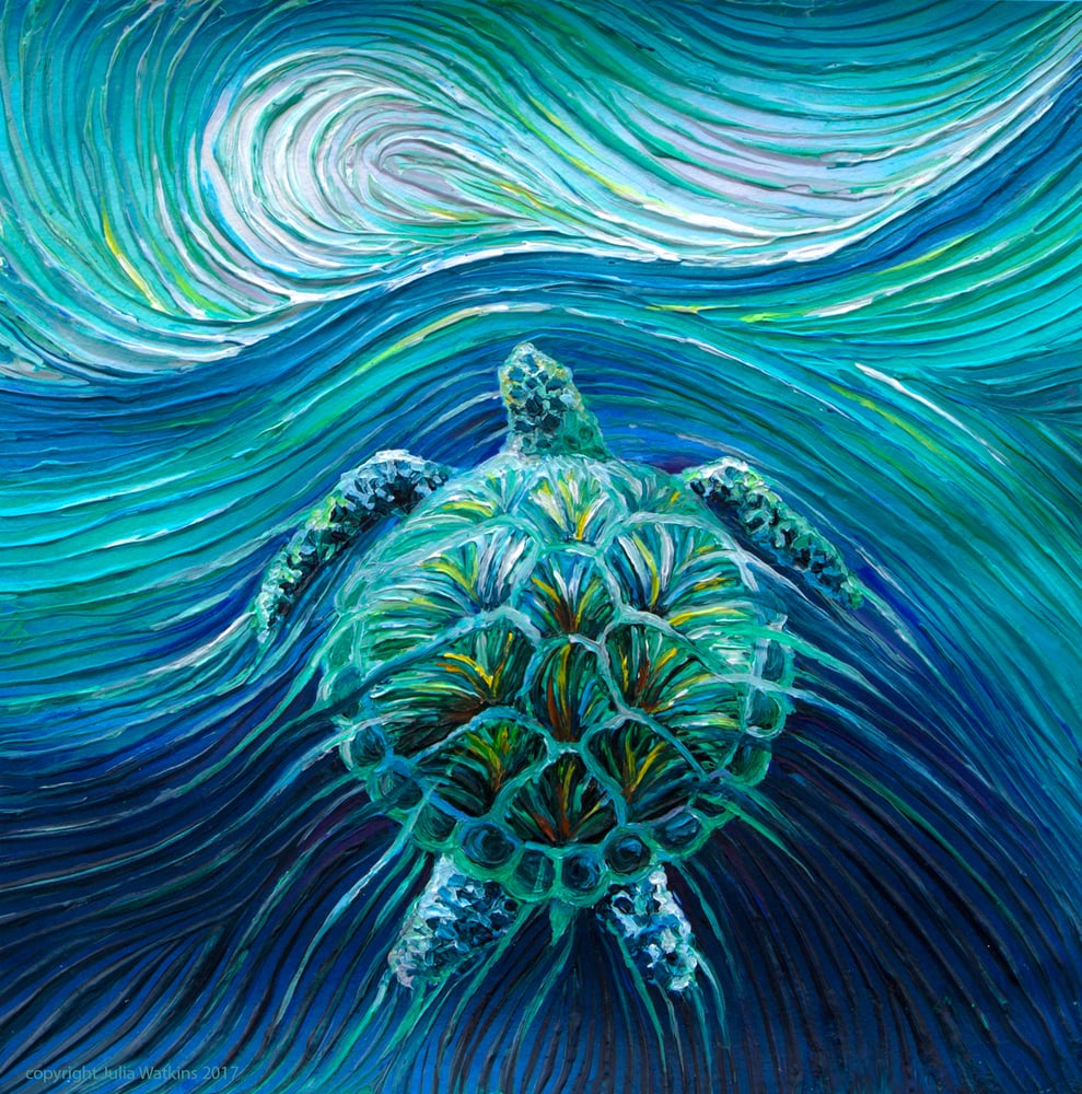 Image of Turtle Spirit Energy Painting - Giclee Print