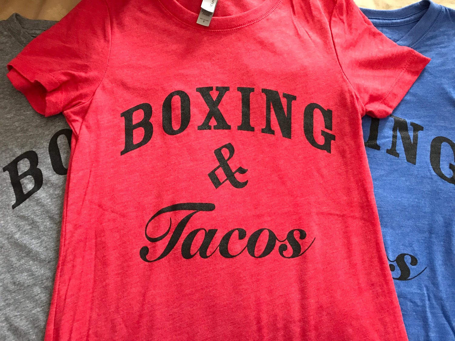 Image of Womens boxing & tacos crewneck t (2 colors)
