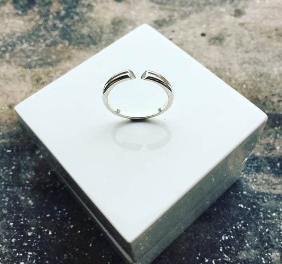 Image of Open Double HEART Ring