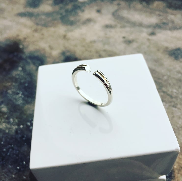 Image of Open Double HEART Ring