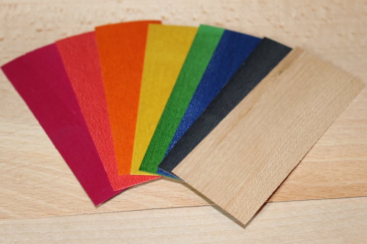 Image of Fingerboard veneer pack Rainbow.