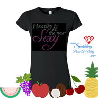 Image 2 of "Sparkling" Healthy/Workout Shirts (3 Different Designs)