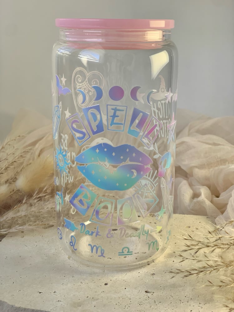 Image of Glass Can Cup Spell Pastel 