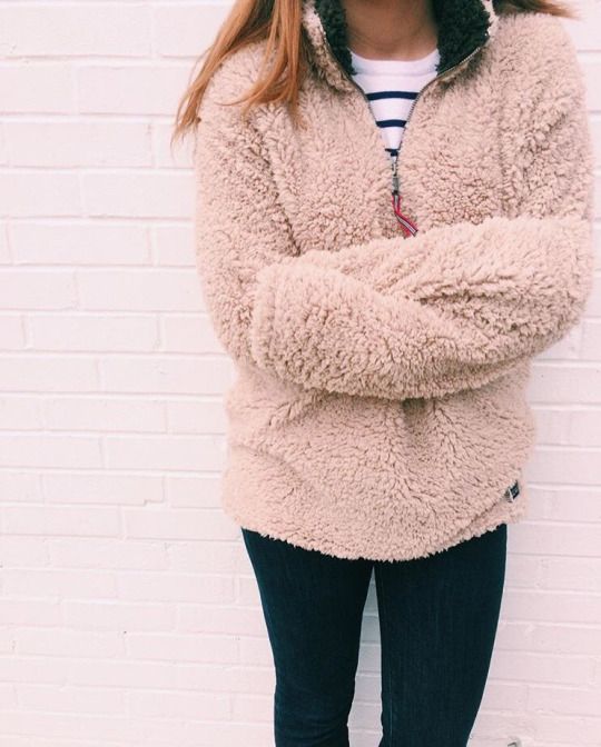 sherpa pink pullover