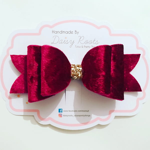 Image of Luxury Crushed Velvet Bow