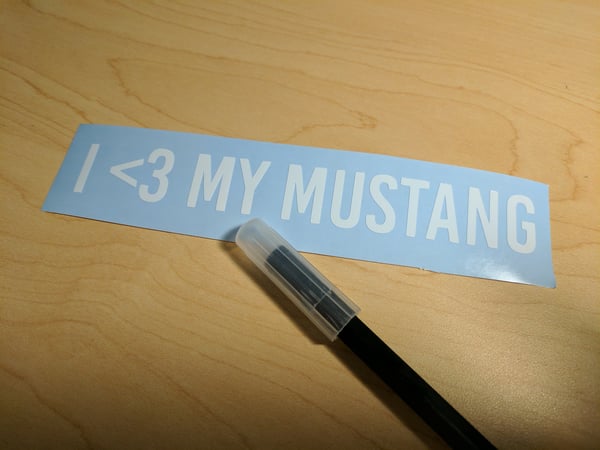 Image of I <3 My Mustang Decal