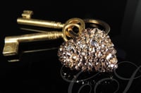 Image 4 of Luxury 3D Heart Keyring with Crystals.