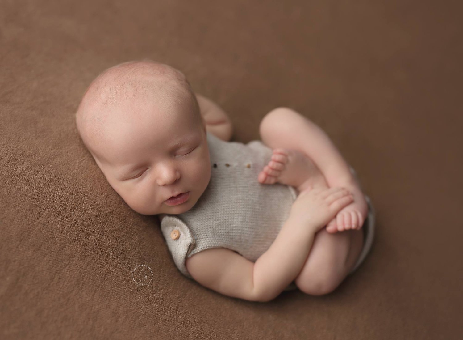 Image of Chloe thick knit Beanbag Backdrop in Stone