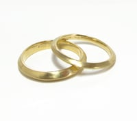 Image 1 of Triangular Wire Band Ring 18k 4mm