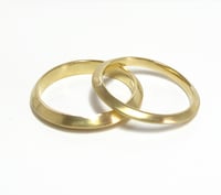 Image 2 of Triangular Wire Band Ring 18k 4mm