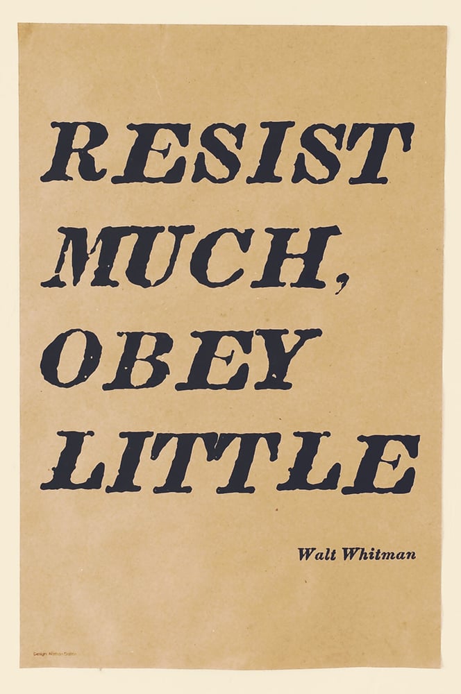 Image of Resist Much, Obey Little Poster