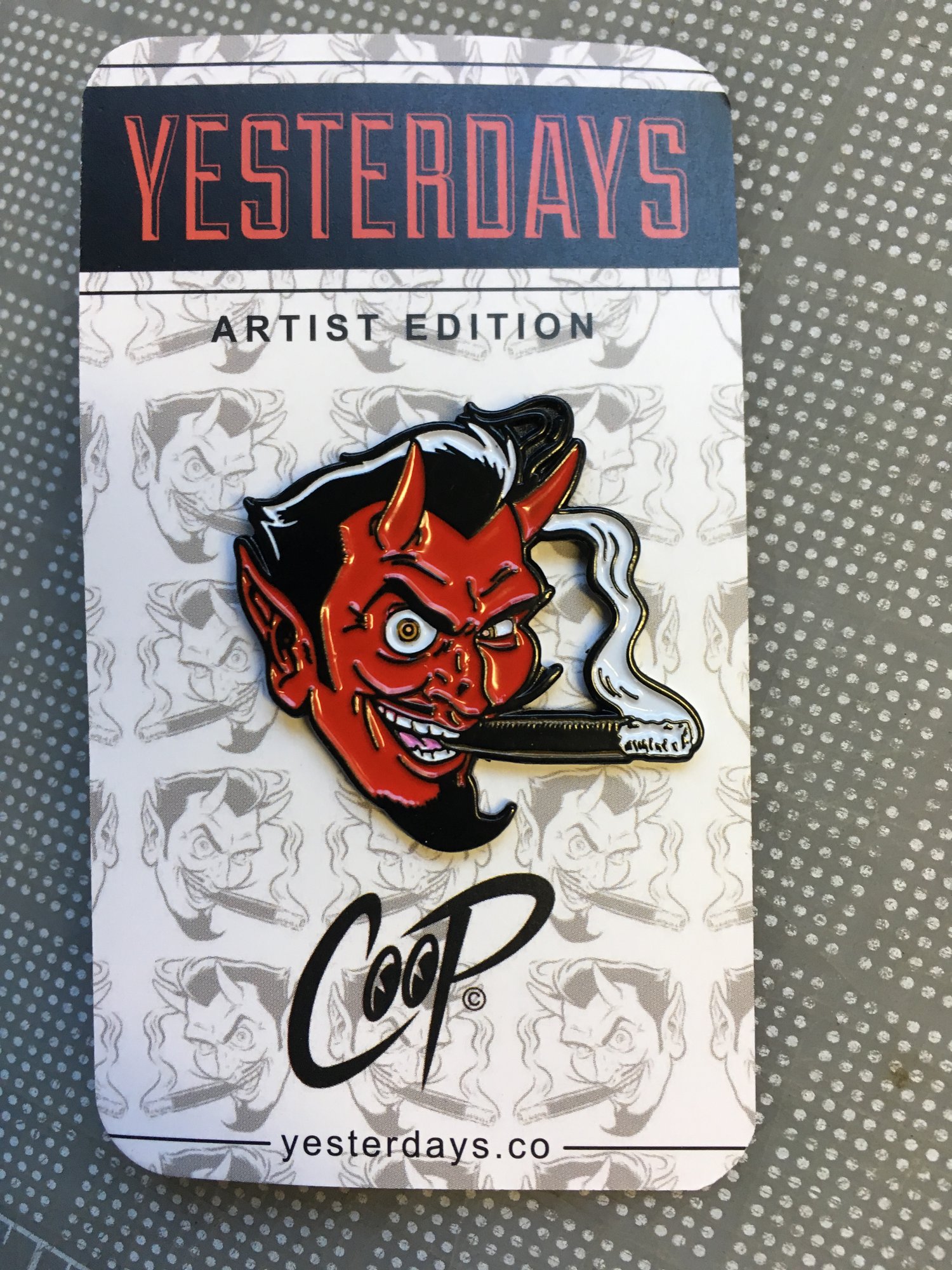 SMOKING DEVIL enamel pin | The Art Of Coop