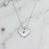 Personalised small love heart sterling silver necklace