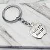 Personalised Sterling Silver Apple Key Chain