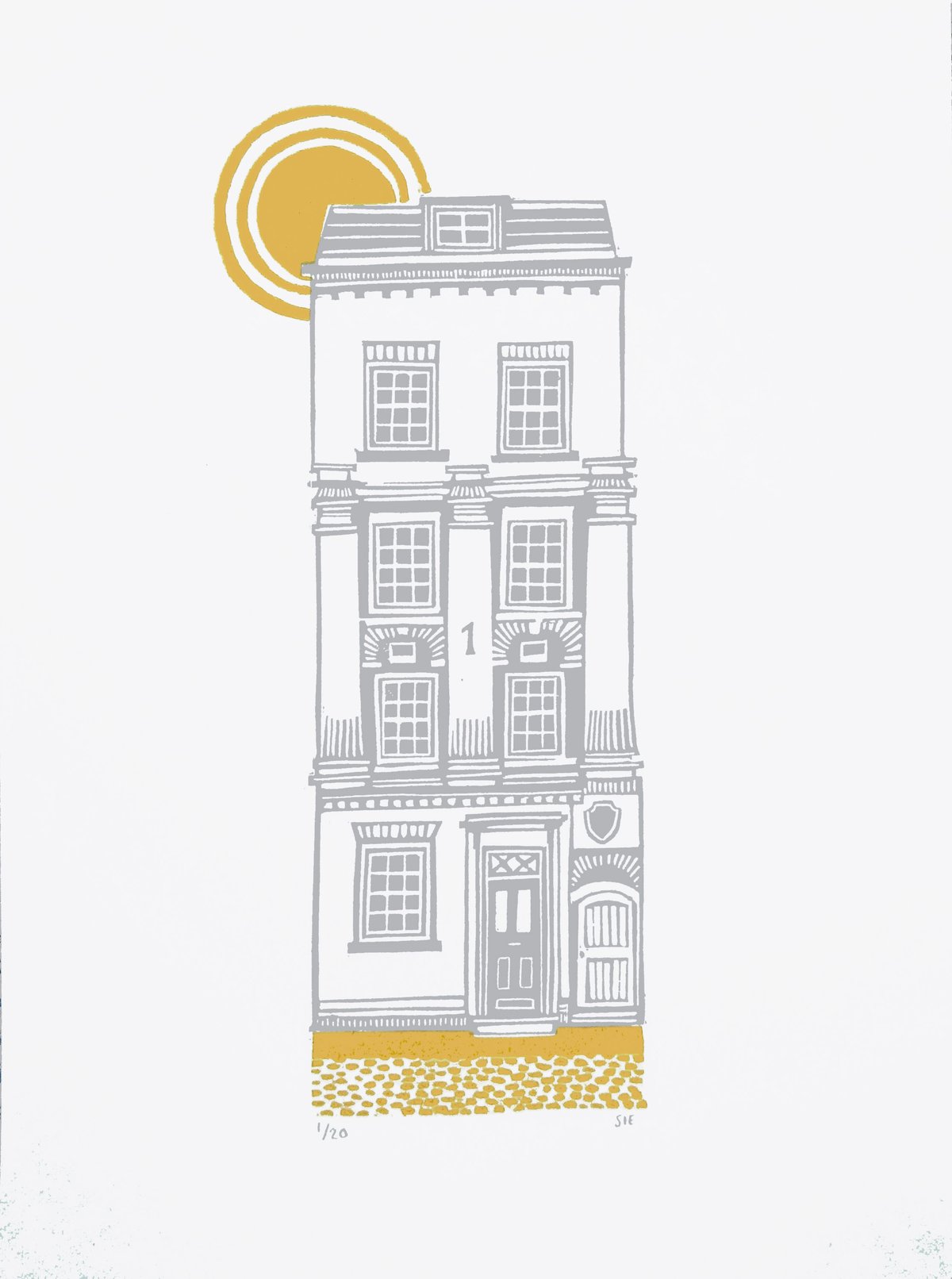 Image of House Series 1 - 5 - Mustard and Grey