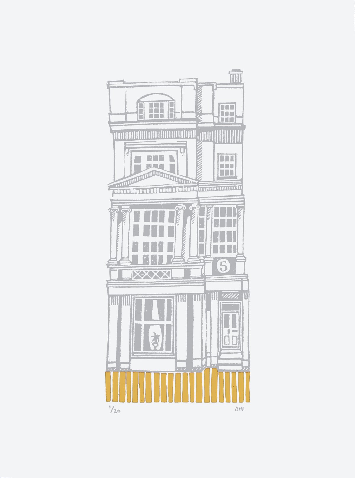 Image of House Series 1 - 5 - Mustard and Grey