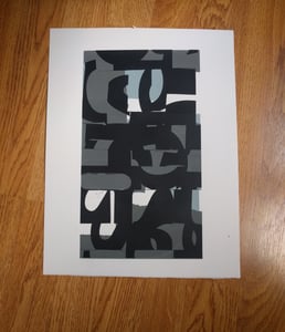 Image of Typographic collage - 3 colour screen print