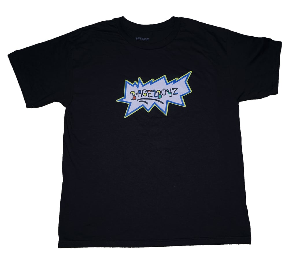 Image of Black Rugrats Logo Tee