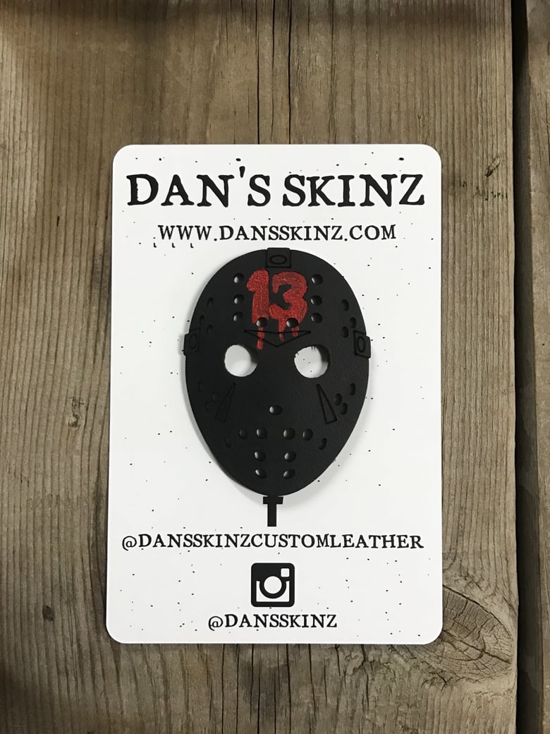 Image of 3" Leather Jason Mask V3 "Murdered"