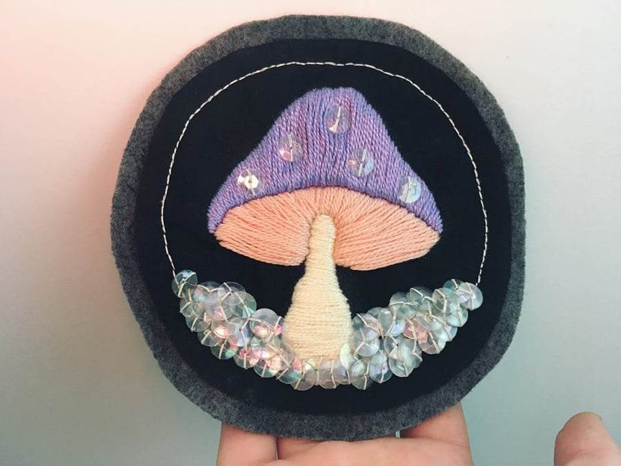 Image of Embroidered Mushroom Patch