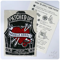 Image 3 of Needle Addict - Iron on Gang Patch