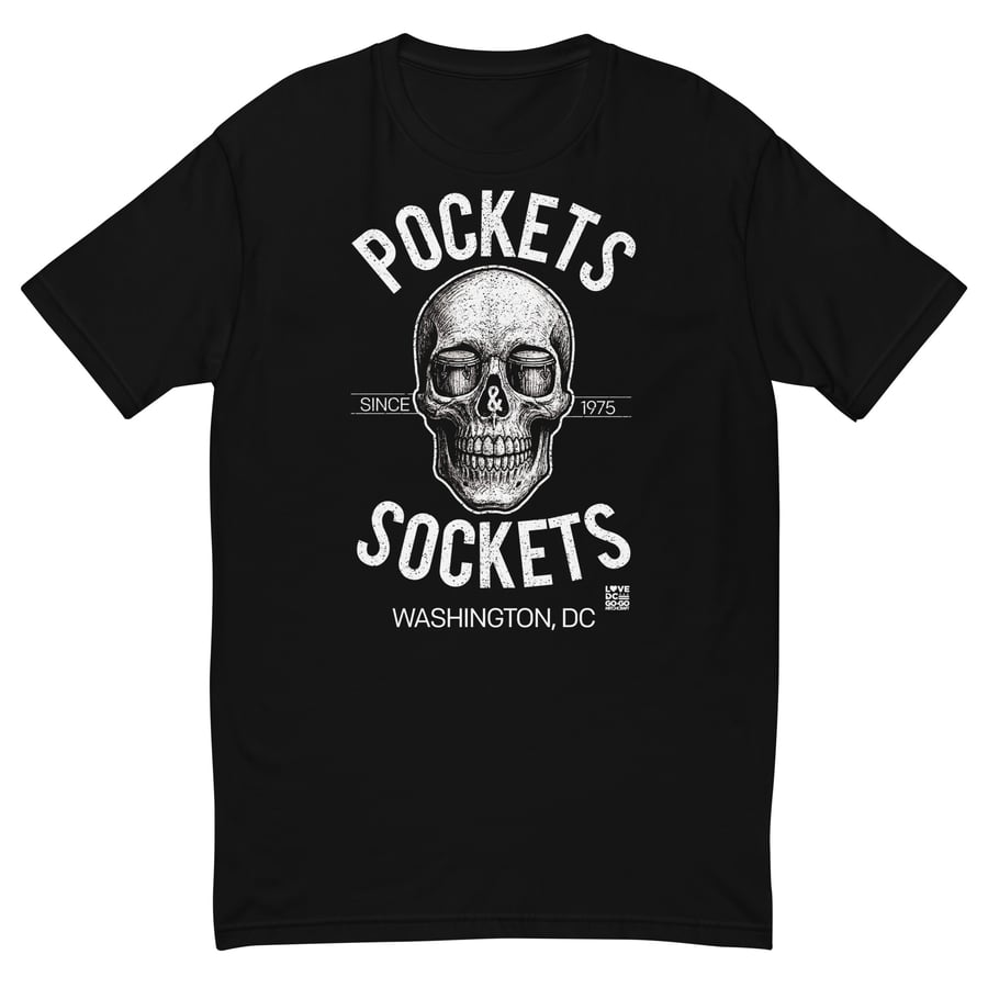 Image of POCKETS & SOCKETS "25 SKULL" Black T-shirt