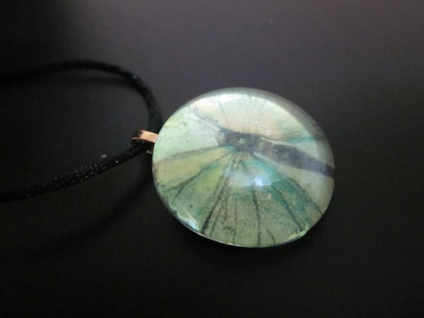 Image of Butterfly - Upcycled Glass Cabochon Pendant