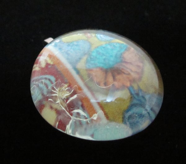 Image of Vivid Patterns - Upcycled Glass Cabochon Pendant