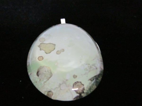 Image of Splatter - Upcycled Glass Cabochon Pendant
