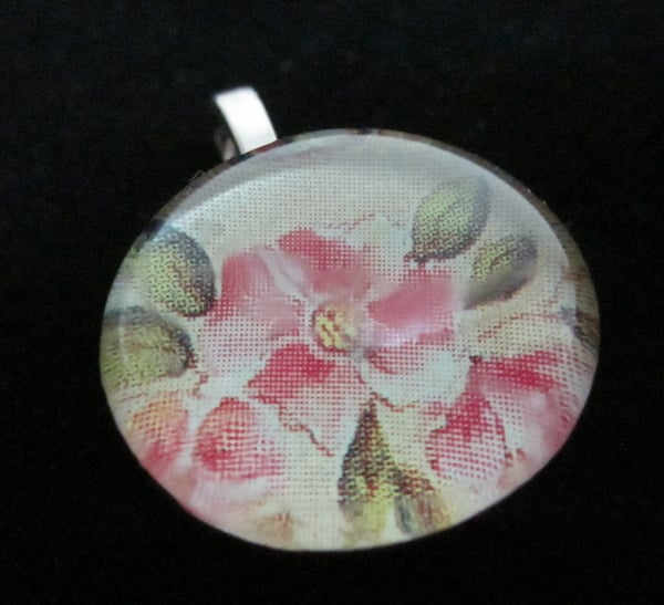 Image of Smallest Flower - Upcycled Glass Cabochon Pendant