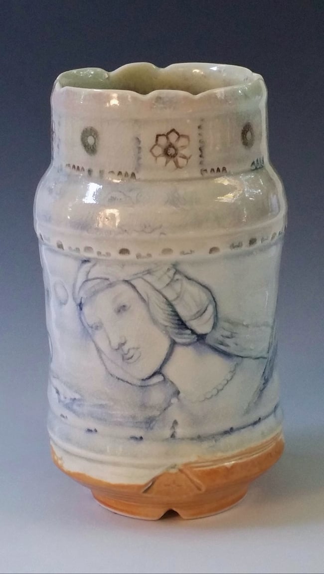 Indigo Moonsong  Porcelain Vase