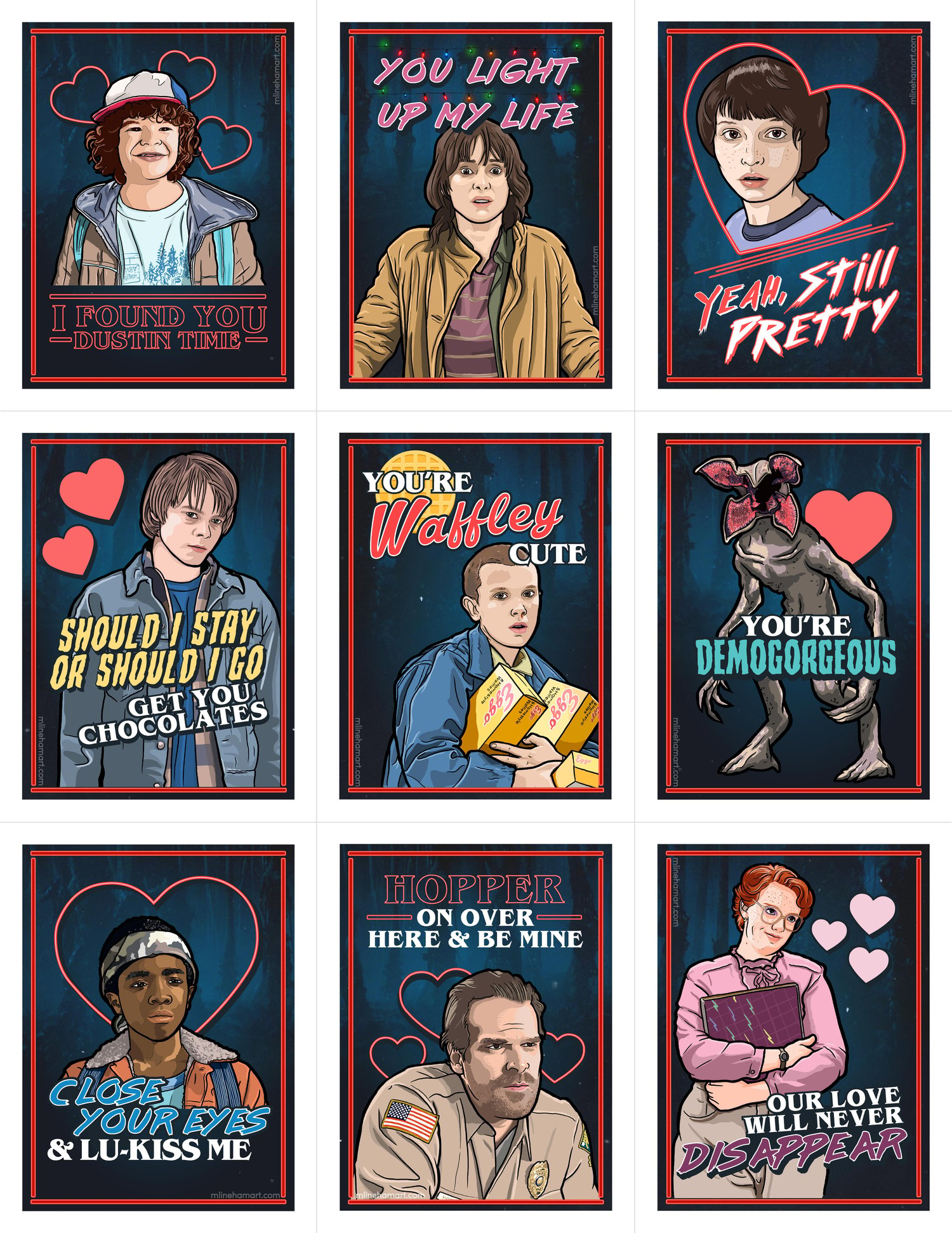stranger-things-valentine-s-day-card-pack-m-lineham-art