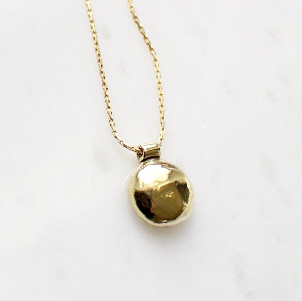 Small Brass Bump Necklace | DOVECOTE