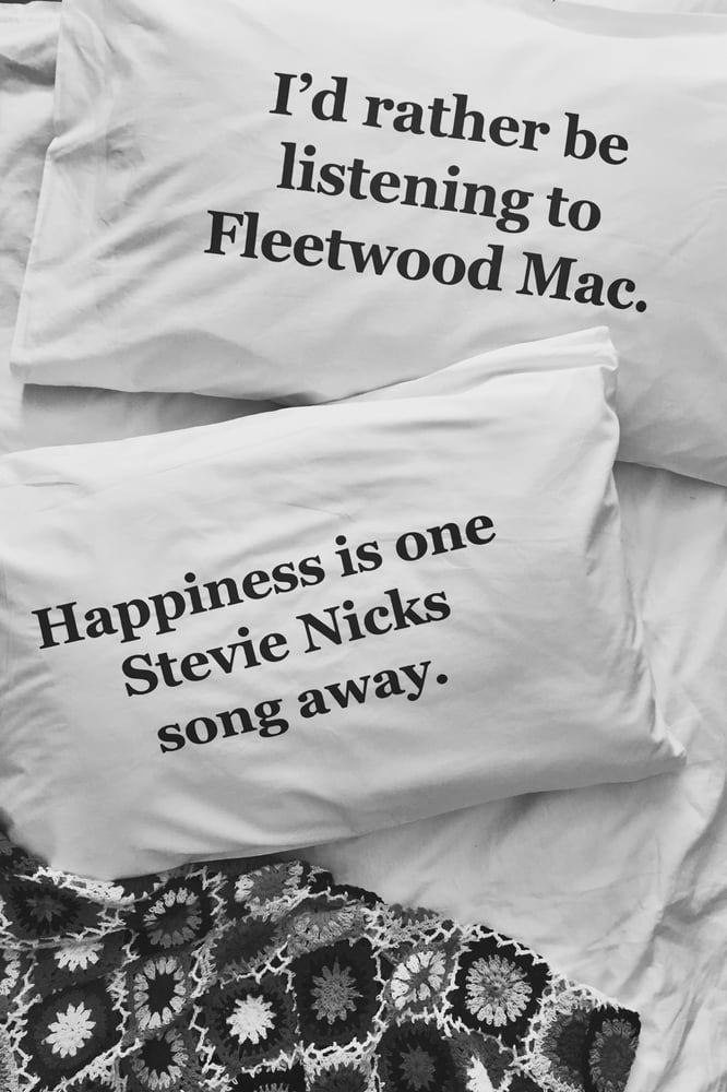 Image of Stevie Nicks Fleetwood Mac pillow case pair