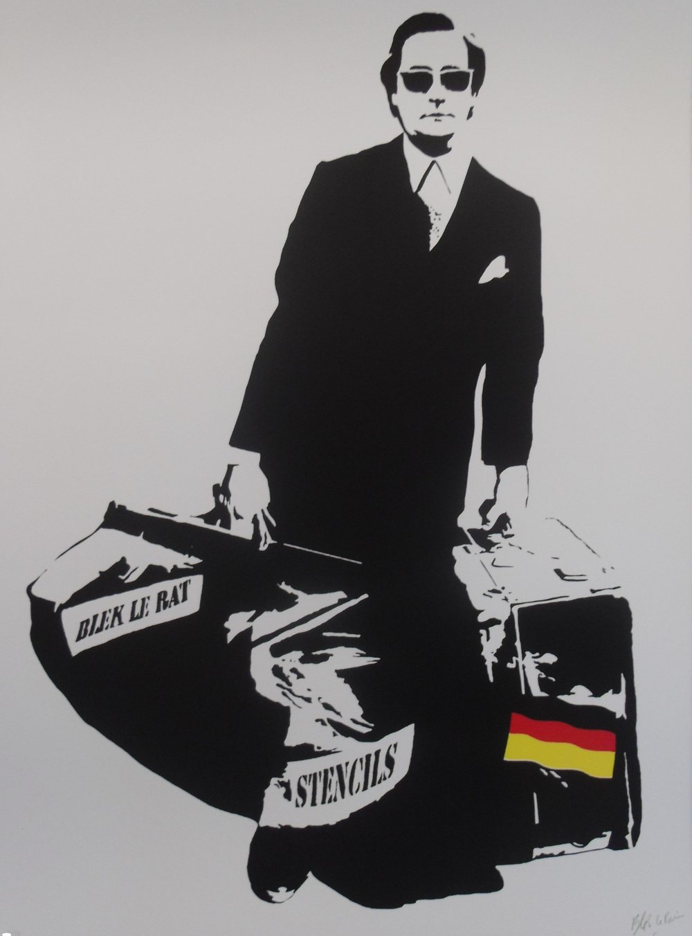 Image of BLEK LE RAT - MAN WHO WALKS THROUGH WALL`S  SPECIAL GERMAN EDITION OF 90 - 56CM X 76CM
